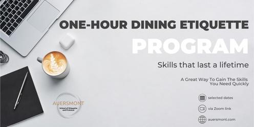 One-Hour Dining Etiquette Online Program