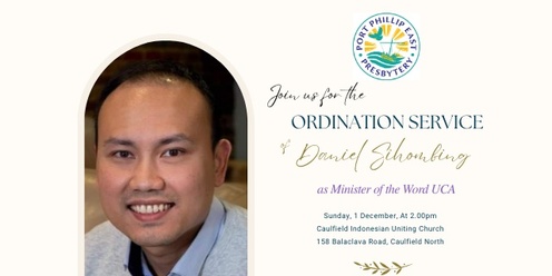 Invitation to Daniel Sihombing's Ordination Service