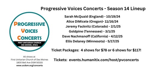 2024-2025 Progressive Voices Concerts Season Tickets