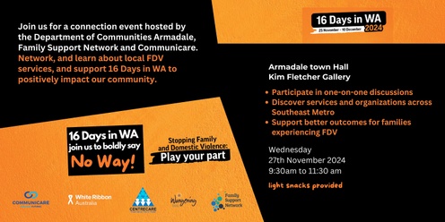 16 Days in WA - Say No Way, to FDV Event