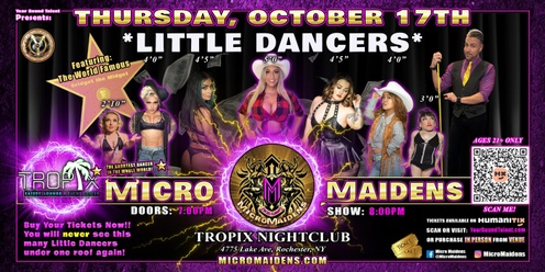 Rochester, NY - Micro Maidens: The Show "Must Be This Tall to Ride!"