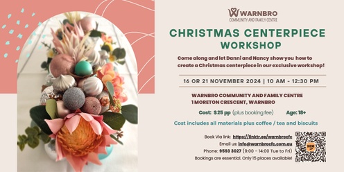 Christmas Centerpiece Workshops