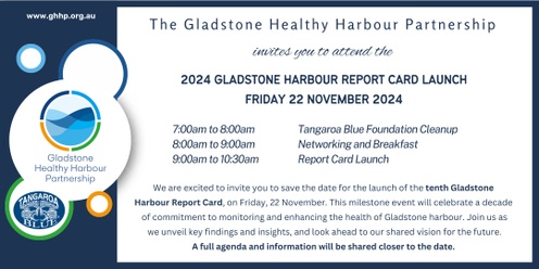 2024 Gladstone Harbour Report Card Launch