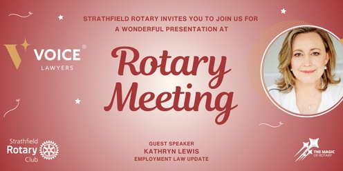 Strathfield Rotary Meeting Night 16 October 2024