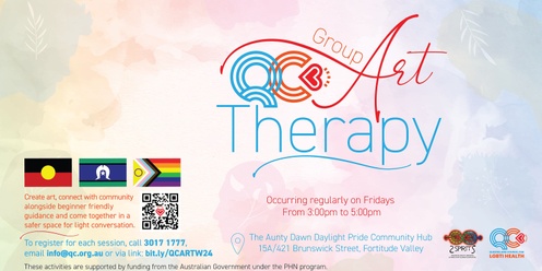 QC Group Art Therapy Workshops, for LGBTIQ+ communities