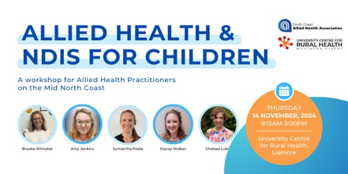 Allied Health and NDIS for Children: A Workshop for Allied Health Practitioners in the Northern Rivers