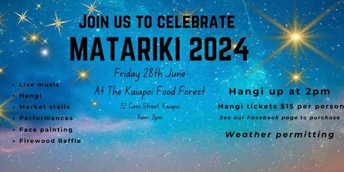 Kaiapoi Food Forest Matariki Celebration