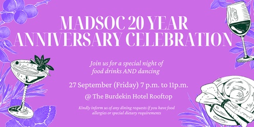 MADSOC 20 YEAR ANNIVERSARY 