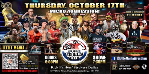 Dallas, TX - Micro-Wrestling All * Stars: Little Mania Rips Through the Ring!