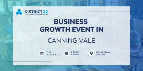 District32 Business Networking Perth – Canning Vale - Thu 18 Jul