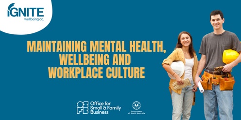 Maintaining Mental Health, Wellbeing and Workplace Culture - Session 5/6 - Marion