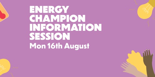 Energy Champion Introduction Session - In Person