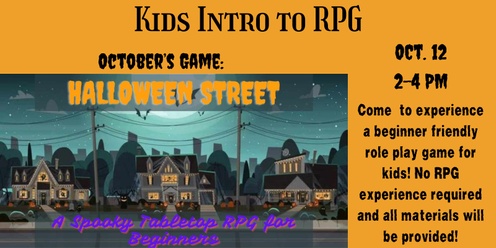 Kids Intro to Role Play Game Night