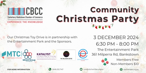 The Canterbury Bankstown Chamber of Commerce - 2024 Community Christmas Party