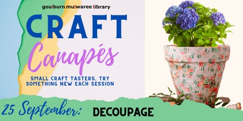 Craft Canapés - Decoupage Flower Pots