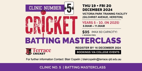 Terrace Cricket Holiday Clinic #5 | Batting Masterclass