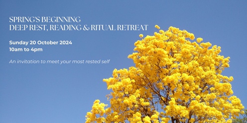 Spring's Beginning | Deep Rest, Reading & Ritual Day Retreat