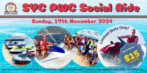 Southport Yacht Club PWC Social Ride - November 2024