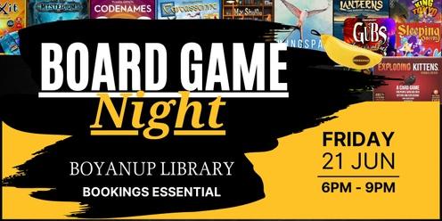 Boyanup Board Game Night 21 June