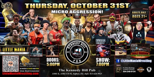 Seffner, FL - Micro Wrestling All * Stars @ The Kennedy Hill Pub: Little Mania Wrestling Rips through the Ring