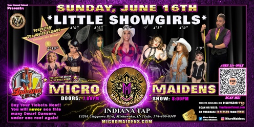 Mishawaka, IN - Micro Maidens: The Show "Must Be This Tall to Ride!"