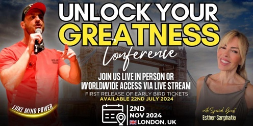 UYG LIVE EVENT IN LONDON WITH LUKE MIND POWER & ESTHER SARPHATIE