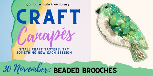 Craft Canapés - Beaded Brooches