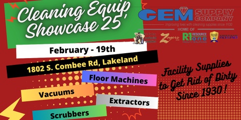 GEM Supply Cleaning Equipment Showcase * Lakeland*  2.19.25 