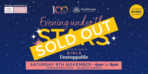 Evening Under The Stars - Celebrating 100 Years of Strathcona Girls Grammar