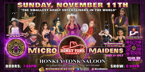 Ladson, SC - Micro Maidens: Dwarf Dancers @ HonkyTonk Saloon! "The Only Micro Revue in the World!"