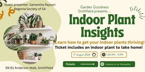 Indoor Plant Insights Workshop - Smithfield