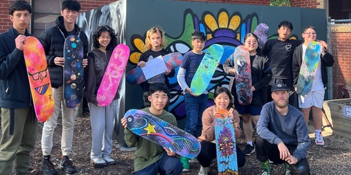 Brimbank Youth Services presents: Skateboard Art Workshop w/ Lukas Kasper [Festive Fun Day]