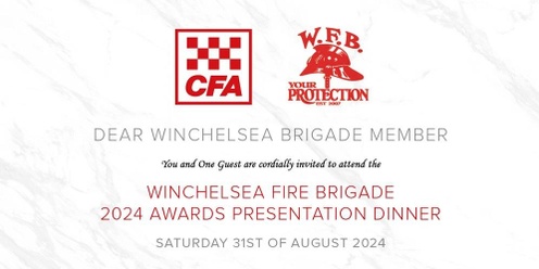 Winchelsea Fire Brigade - 2024 Awards Presentation Dinner