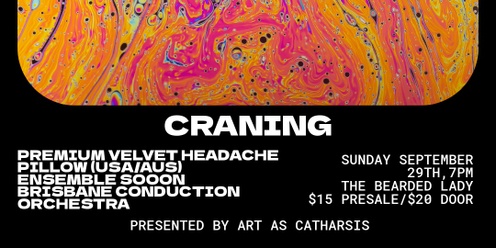 Craning, Premium Velvet Headache Pillow (USA/AUS), Ensemble Sooon & Brisbane Conduction Orchestra