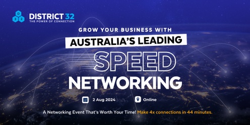 Australia’s Leading Speed Networking Event – Online – Fri 02 Aug