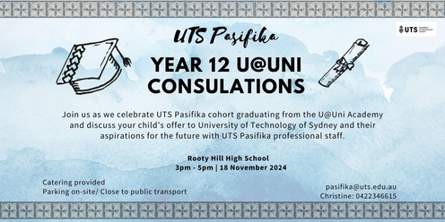 *POSTPONED to 18 Nov* UTS Pasifika Year 12 Consultations