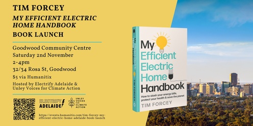 Tim Forcey "My Efficient Electric Home Handbook" Adelaide Book Launch