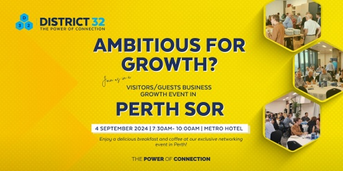District32 Guest Day – Perth Business Networking - Wed 04 Sep