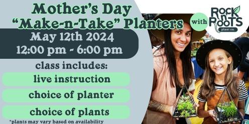 Mother's Day "Make-n-Take" Planters at Rock n' Roots Plant Co. (Charleston, SC)