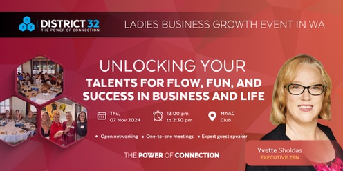 District32 Ladies Business Growth Event - Perth - Thu 07 Nov