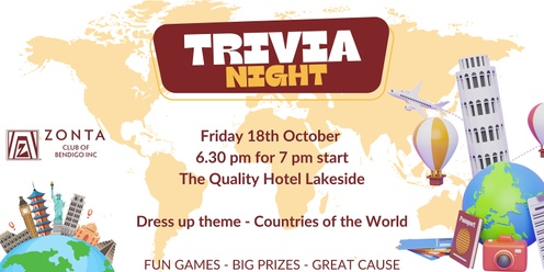 Zonta Club of Bendigo Trivia Night