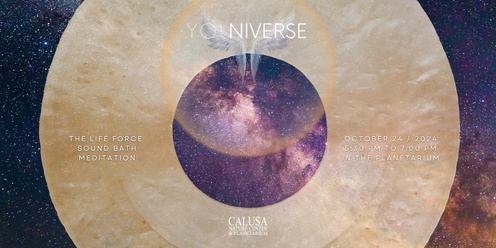 YOUniverse / The 90-Minute Life Force Sound Bath Meditation Experience at The Calusa Nature Center & Planetarium / October 24, 2024