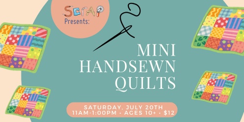 Mini Handsewn Quilts for Beginners