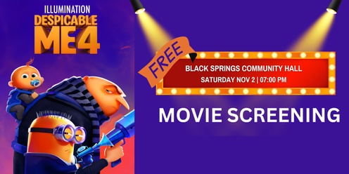 Black Springs Movie Night - Despicable ME 4