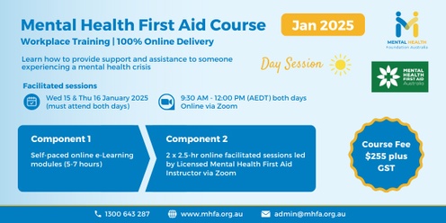 Online Mental Health First Aid Course - January 2025 (Morning sessions) (1)