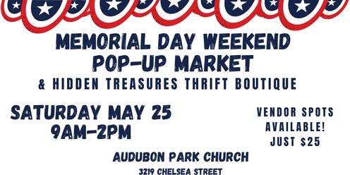 Memorial Day Weekend Pop Up Market Vendor Sign Up