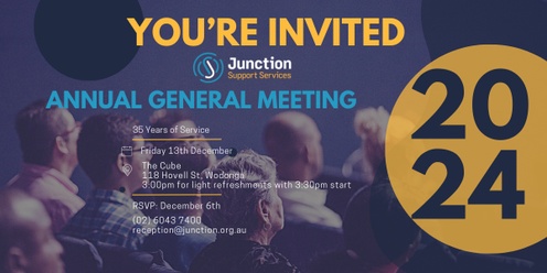 Junction Support Services' 2024 Annual General Meeting 