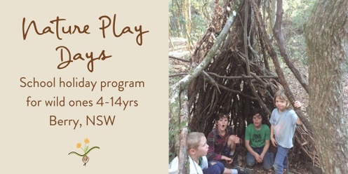 Nature Play Days - school holiday outdoor recreation activities for children and young people (4-14yrs)