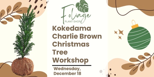 Kokedama Charlie Brown Christmas Tree Workshop