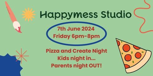 Kids paint and pizza night (kids night in/parents night out!)